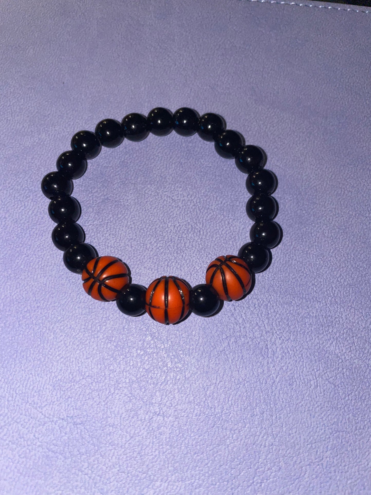 Black Basketball Bracelet